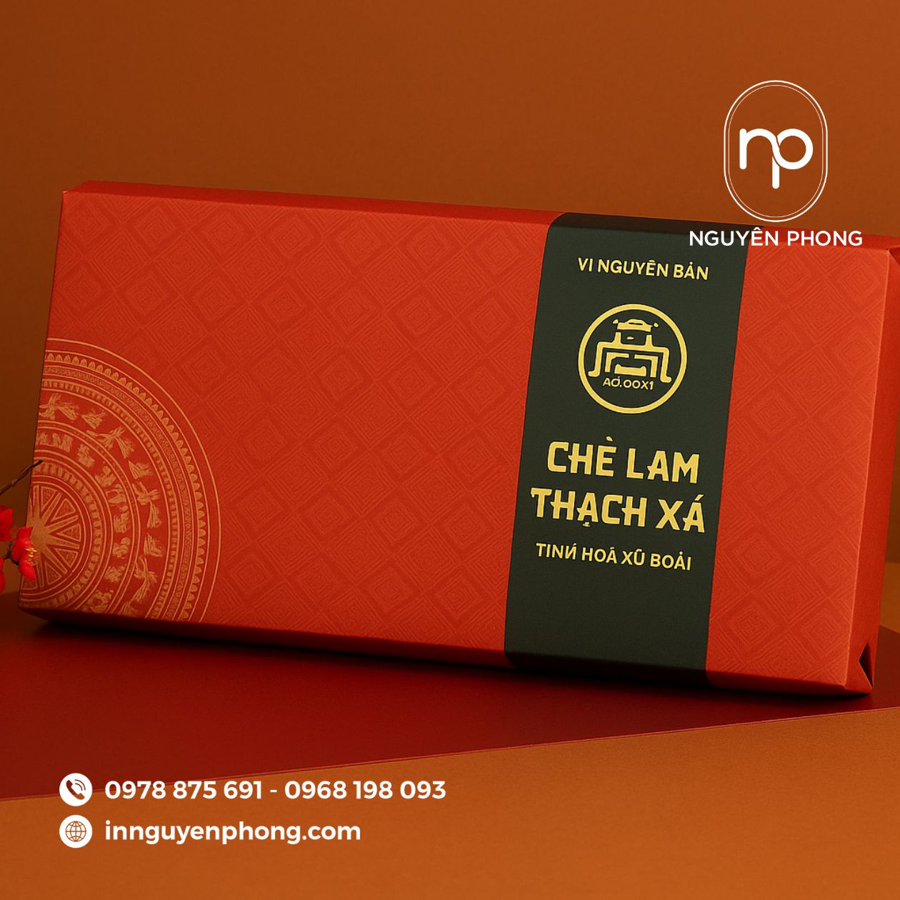 in hộp giấy dựng chè lam